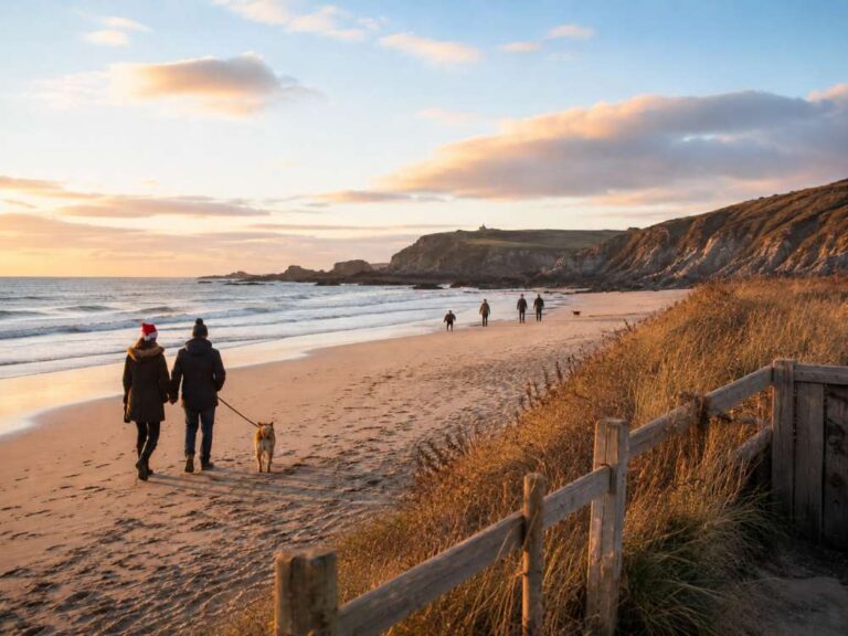 People walking on a beach